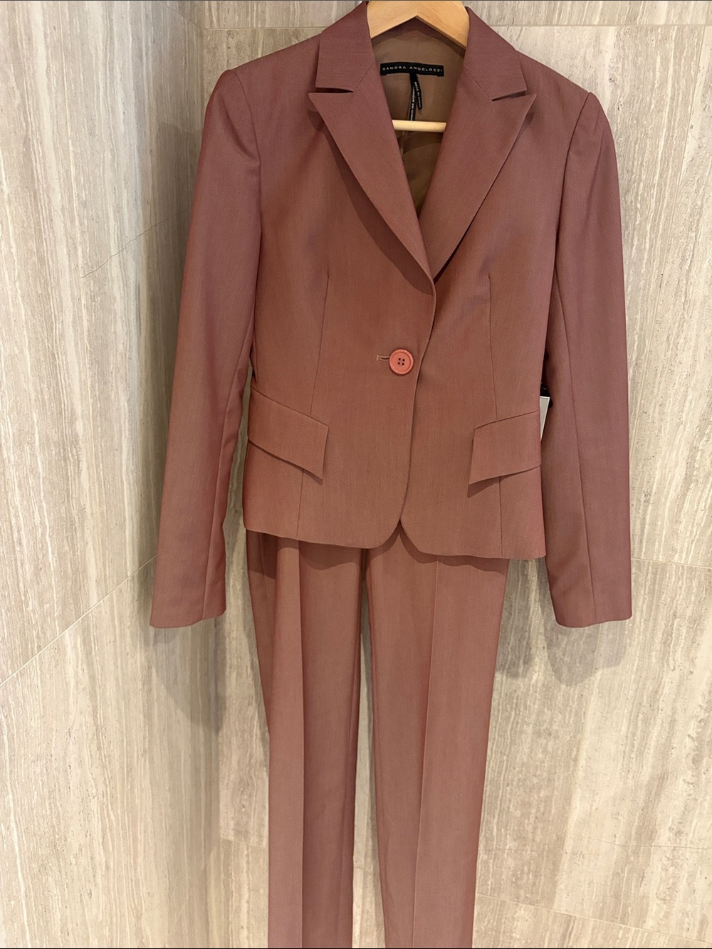 Tailored Mauve Blazer & Trouser Suit - Women's Professional Set